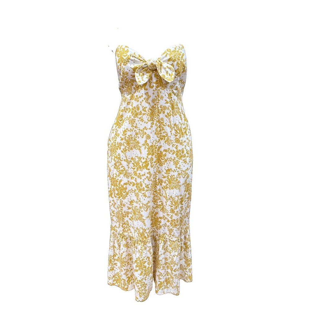 Monteau Los Angeles Sleeveless Maxi Dress Size S Smocked Back Floral